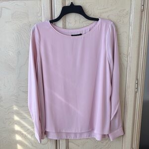 White House Black Market Soft Pink Long Sleeve Blouse